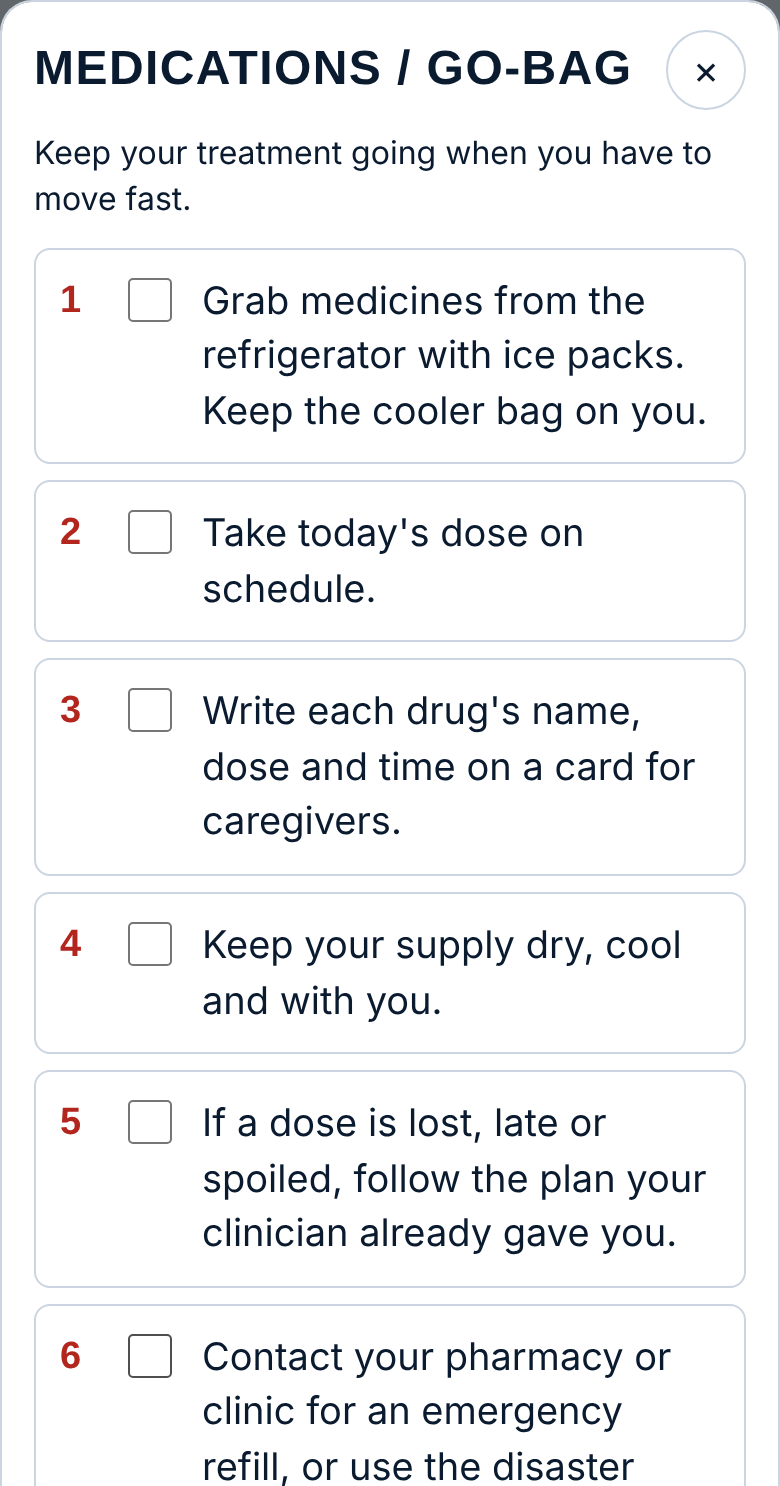 Medications / Medical Go-Bag screenshot